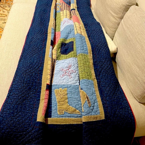 Pottery barn kids blanket cowboy - Picture 3 of 8